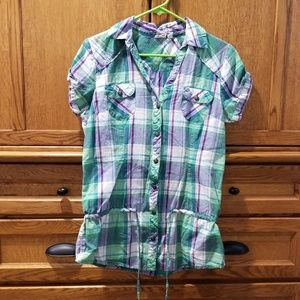 Mudd Plaid Shirt Size L